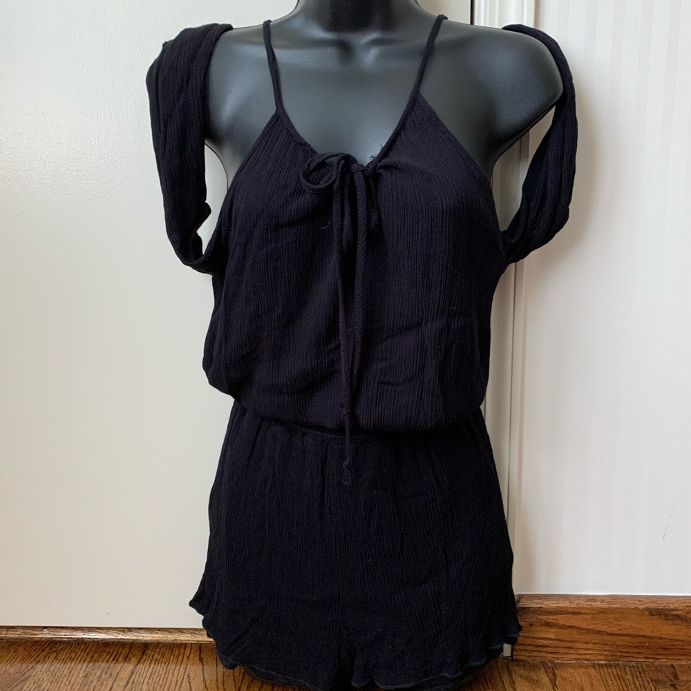 Charlotte Russe black long sleeve romper